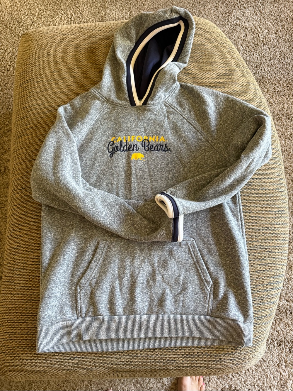 Vintage California Golden Bears - Berkeley Hooded Sweatshirt with Navy Trim